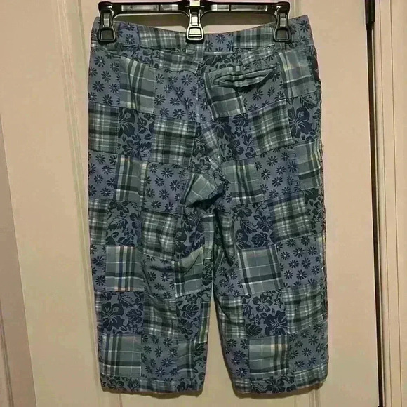 Limited Too Vintage Patchwork Flora Plaid Capri Pants Girls size 16 Y2K - Picture 2 of 7